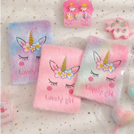 Fur Unicorn Lined Notebook