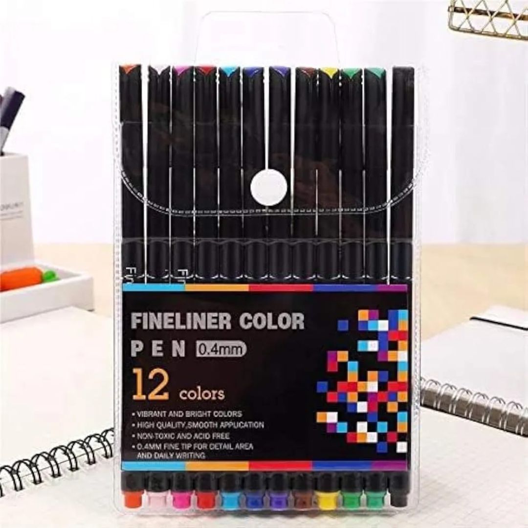 12pc Fineliner Colour Pen