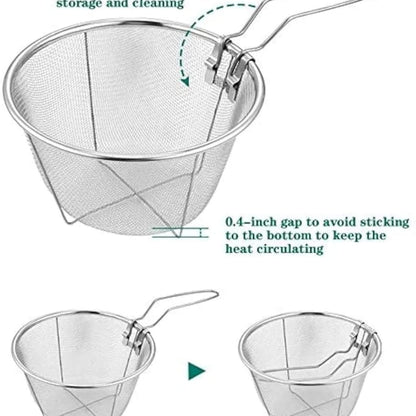 Stainless Steel Steamer/Fryer Pot 22cm