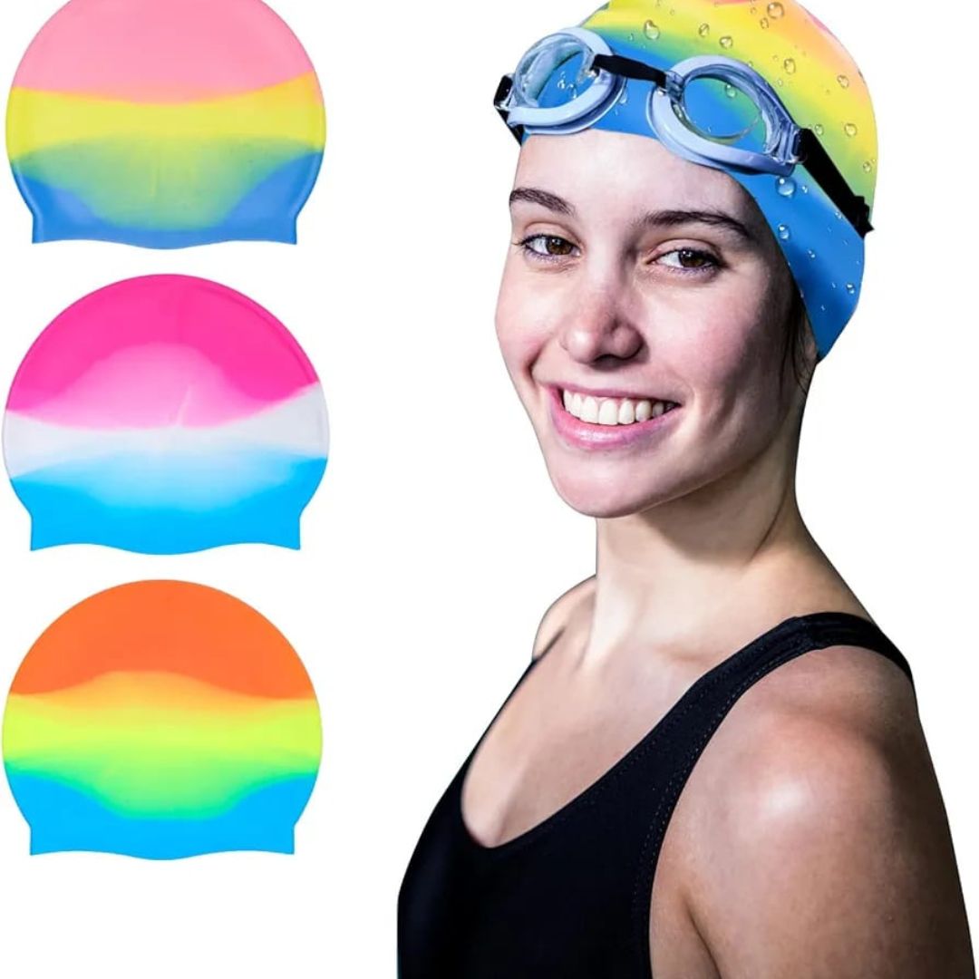 Ombre Swimming Cap