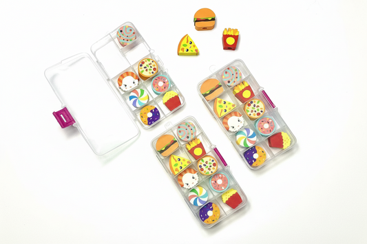 10pc Fast Food Eraser In Box