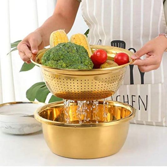 Stainless Steel Gold Colander