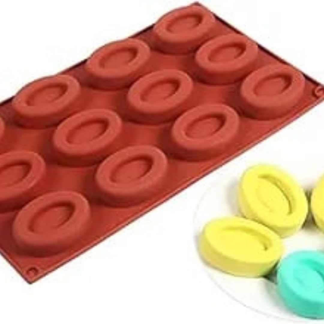 Silicone 12 Slot Oval Mould