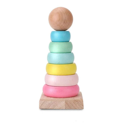 Rainbow Wooden Stacking Ring