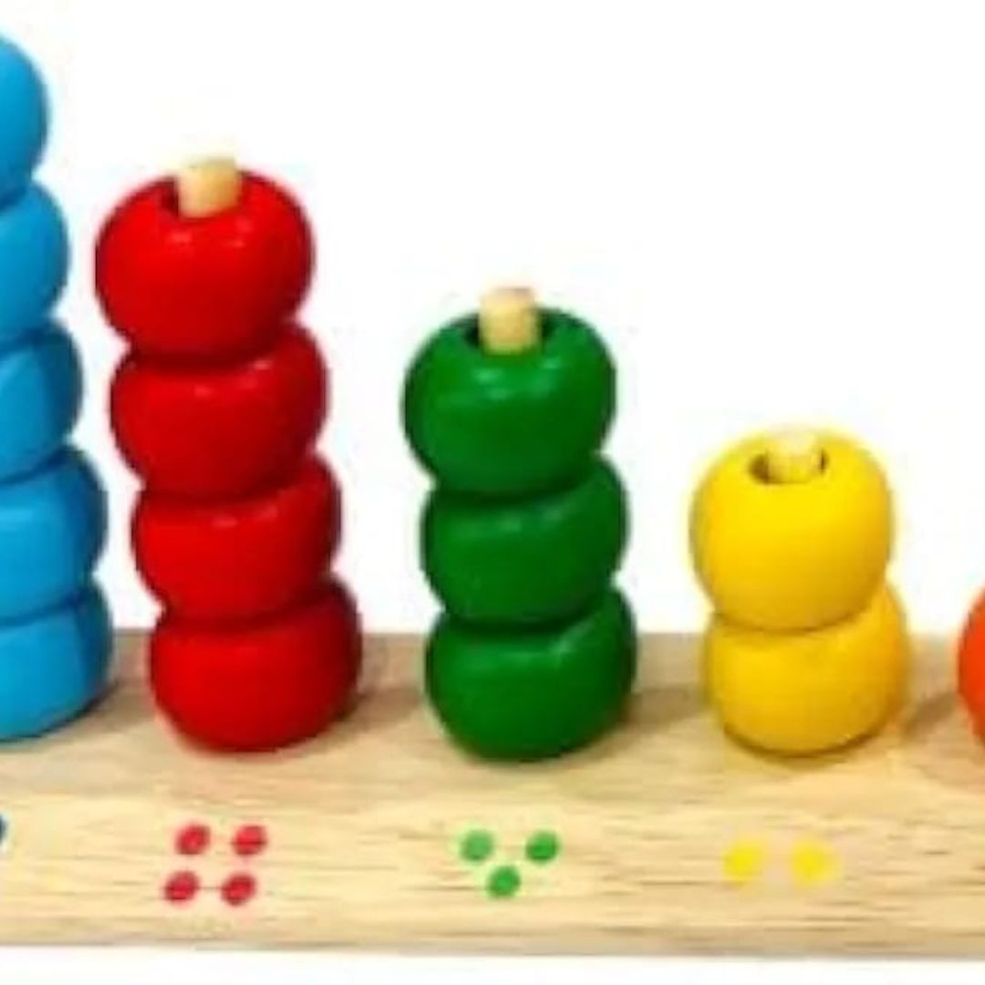 Wooden Number And Colour Ring