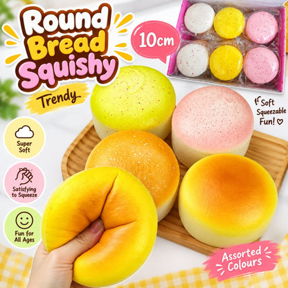 Round Bread Squishy – Soft Squeeze Stress Relief Fidget Toy – Trendy Design