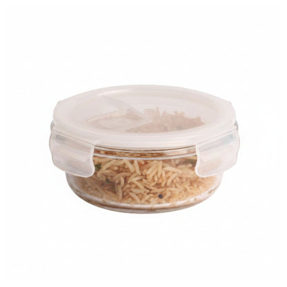 Round Glass Storage Containers With Clip Lid