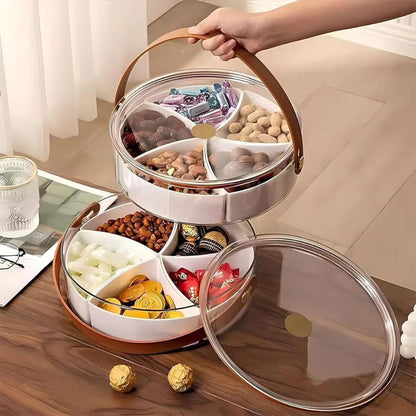 Round Platter With 5 Division