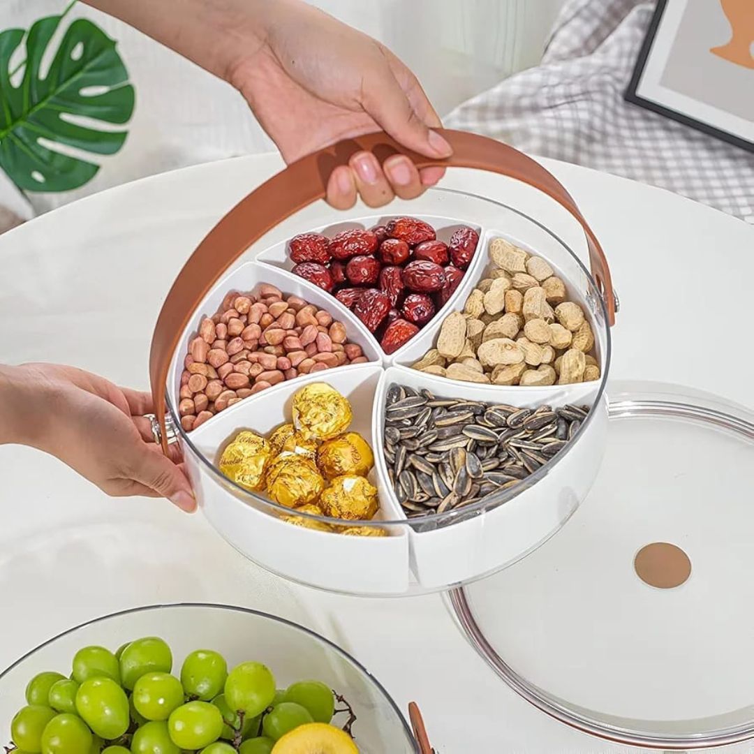 Round Platter With 5 Division