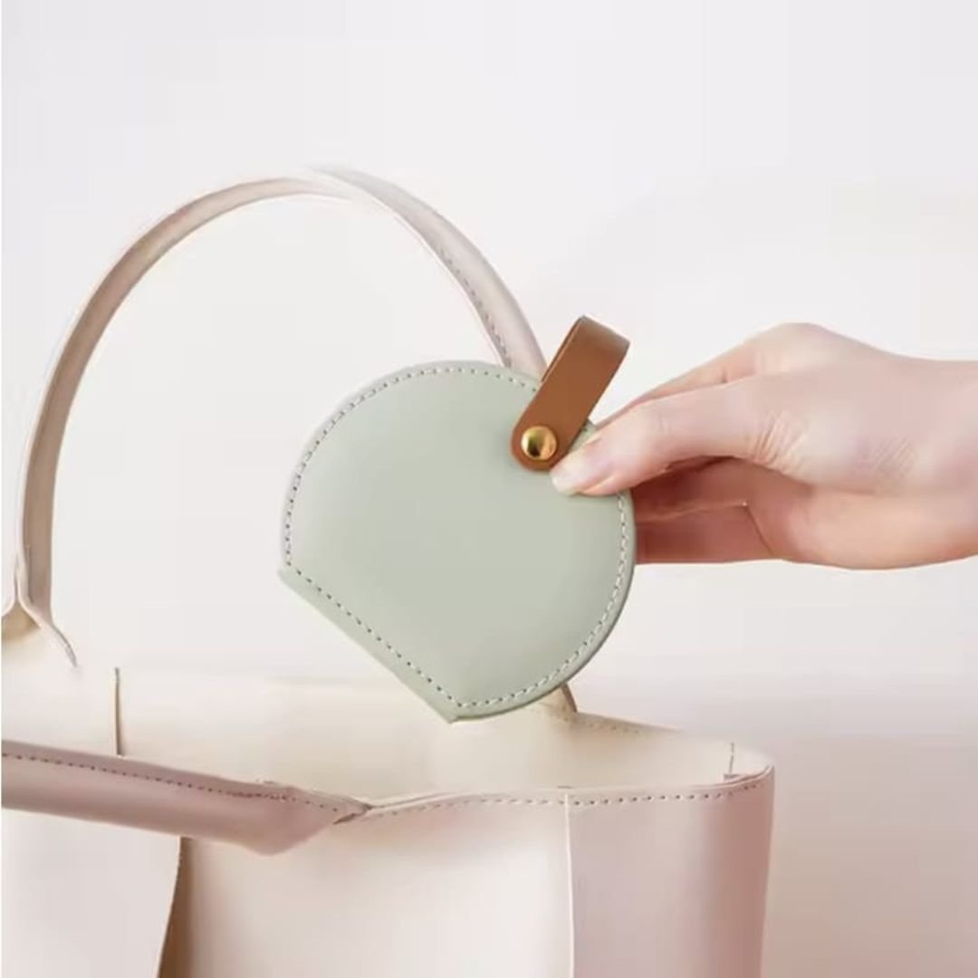 Round Pu Leather Jewelry Box With Strap