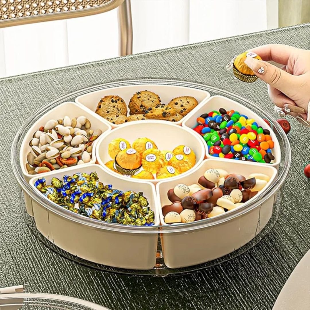 Round Rotating Snack Box 25cm
