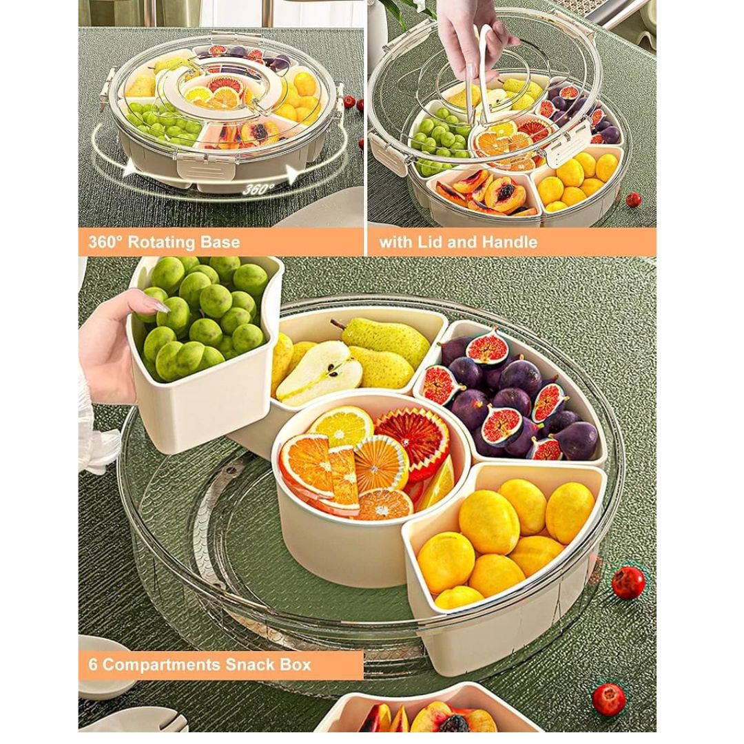 Round Rotating Snack Box 25cm