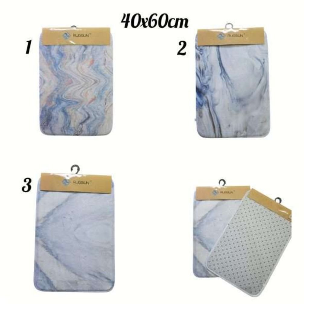 Rugsun Marble Non Slip Bath Mat - Small