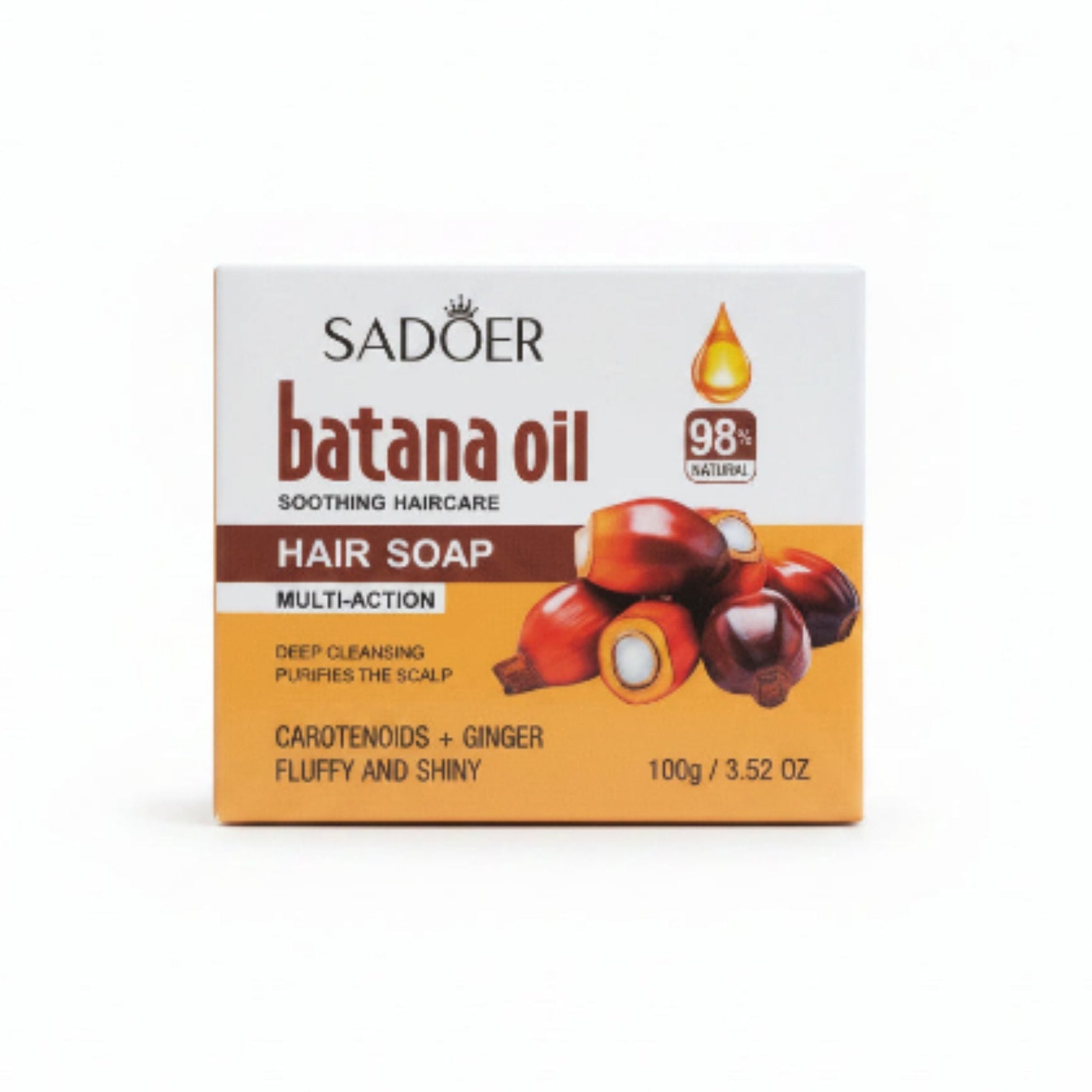 Sadoer Batana Oil - Hair Soap - 100g Box On White Background