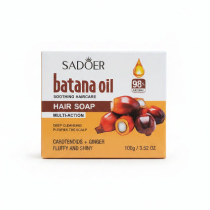 Sadoer Batana Oil - Hair Soap - 100g Box On White Background