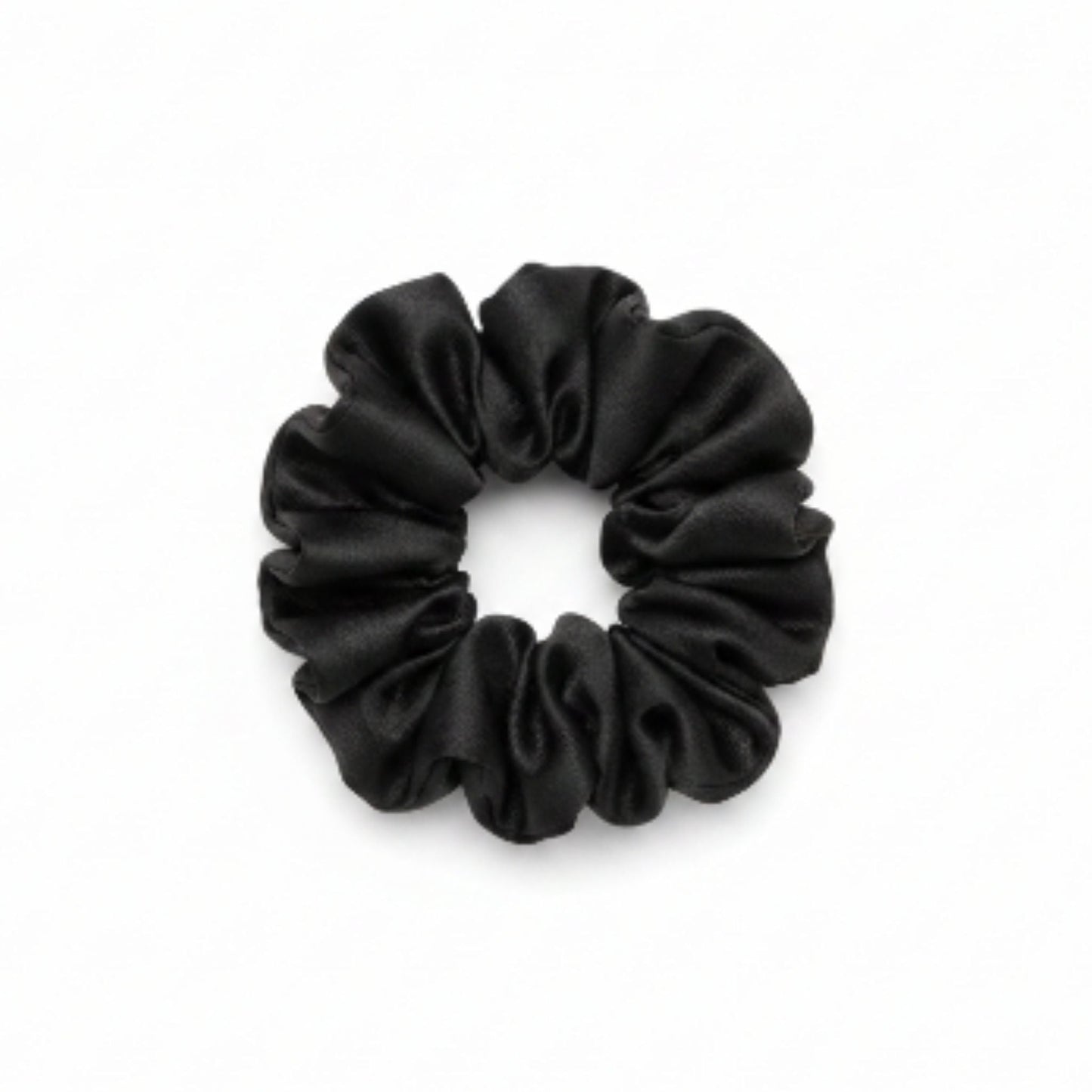 Soft Satin Scrunchies XL Hair Ties for Women On White Background