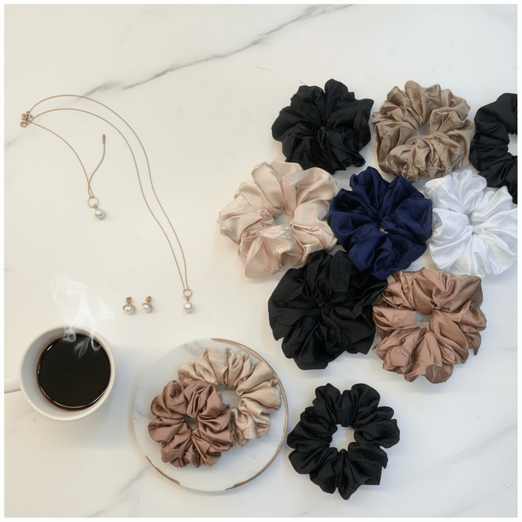 Soft Satin Scrunchies XL Hair Ties for Women