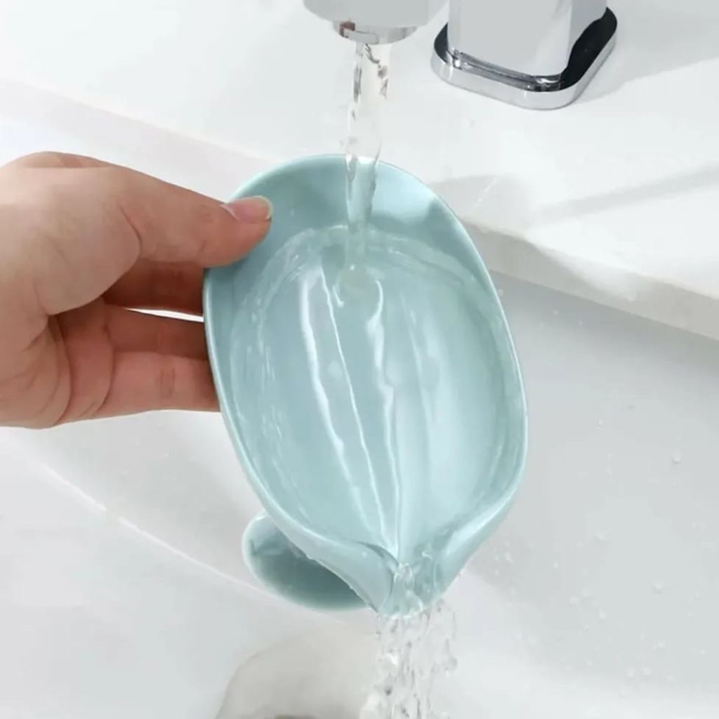Self-Draining Soap Dish – Slanted Soap Holder with Drainage Design for Sinks & Showers