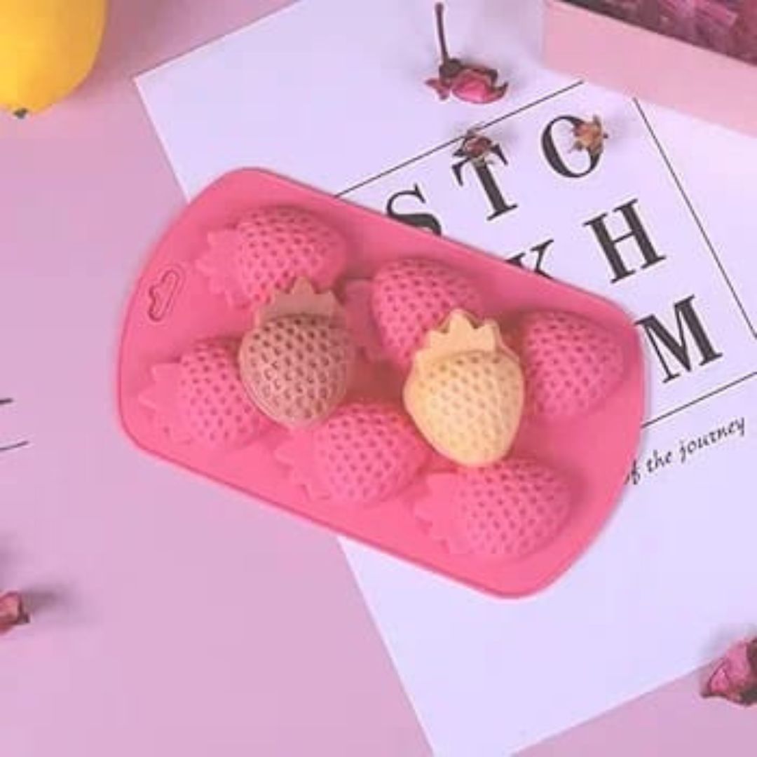 Silicone 6 Slot Strawberry Mould