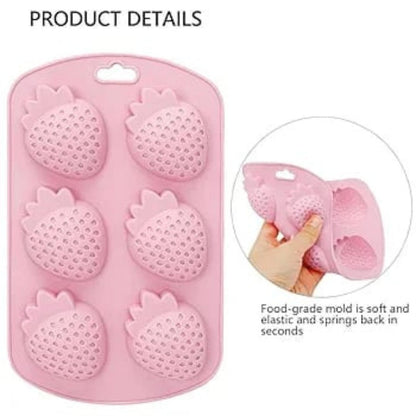 Silicone 6 Slot Strawberry Mould