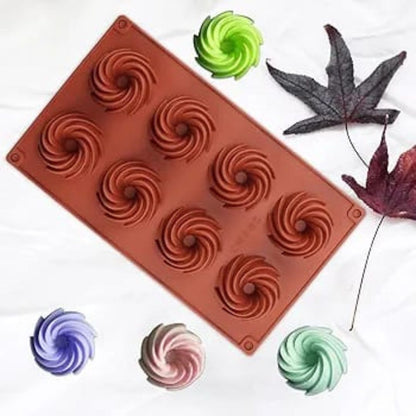 Silicone 8 Slot Swirl Mould