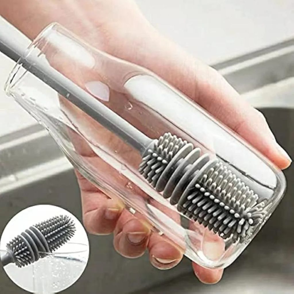 Silicone Bottle Cleaning Brush For Water Bottles & Glassware