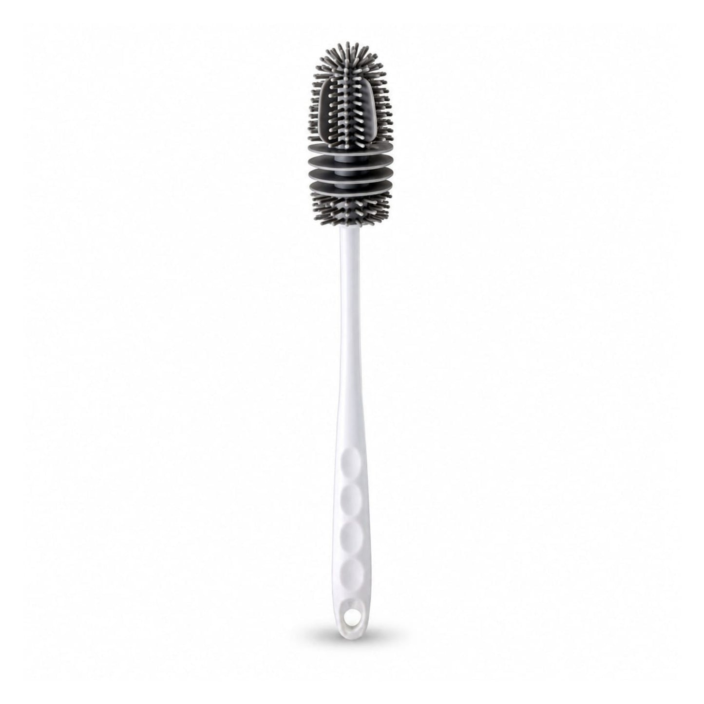 Silicone Bottle Cleaning Brush For Water Bottles & Glassware On White Background