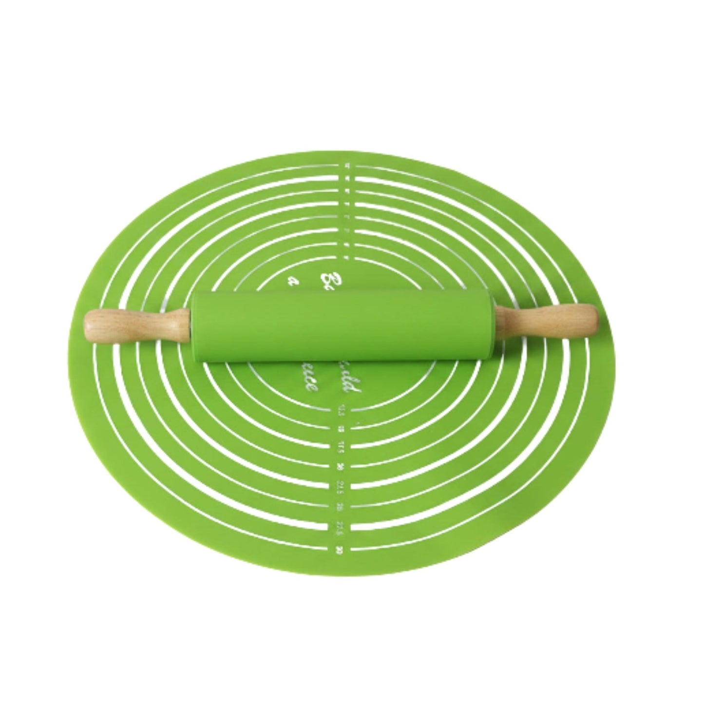 Silicone Rolling Pin And Mat Set