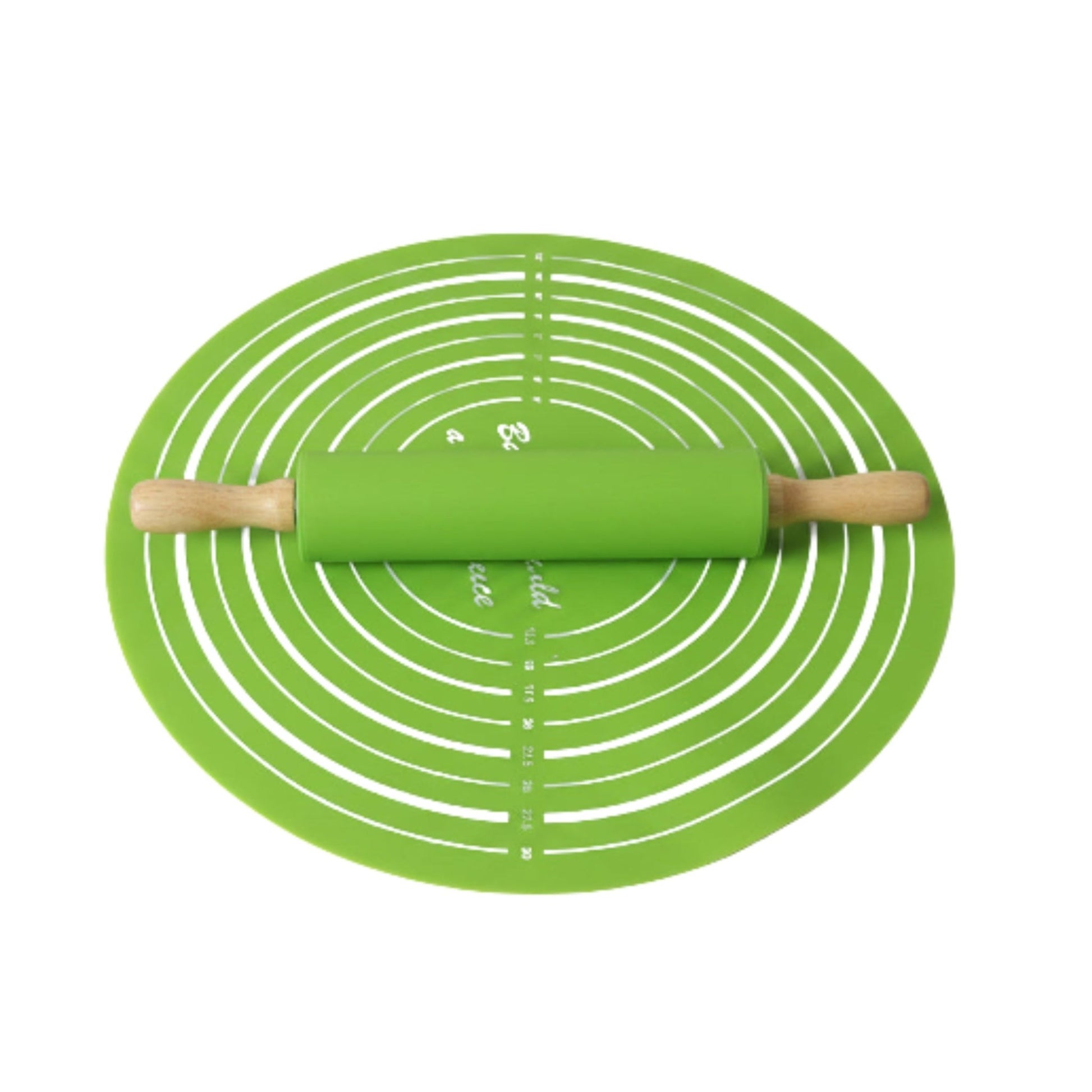 Silicone Rolling Pin And Mat Set