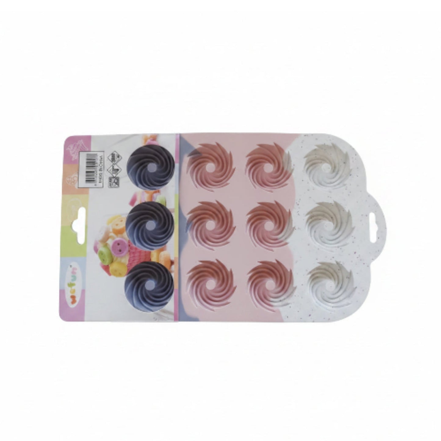 Silicone Swirl Mould 12 Slot