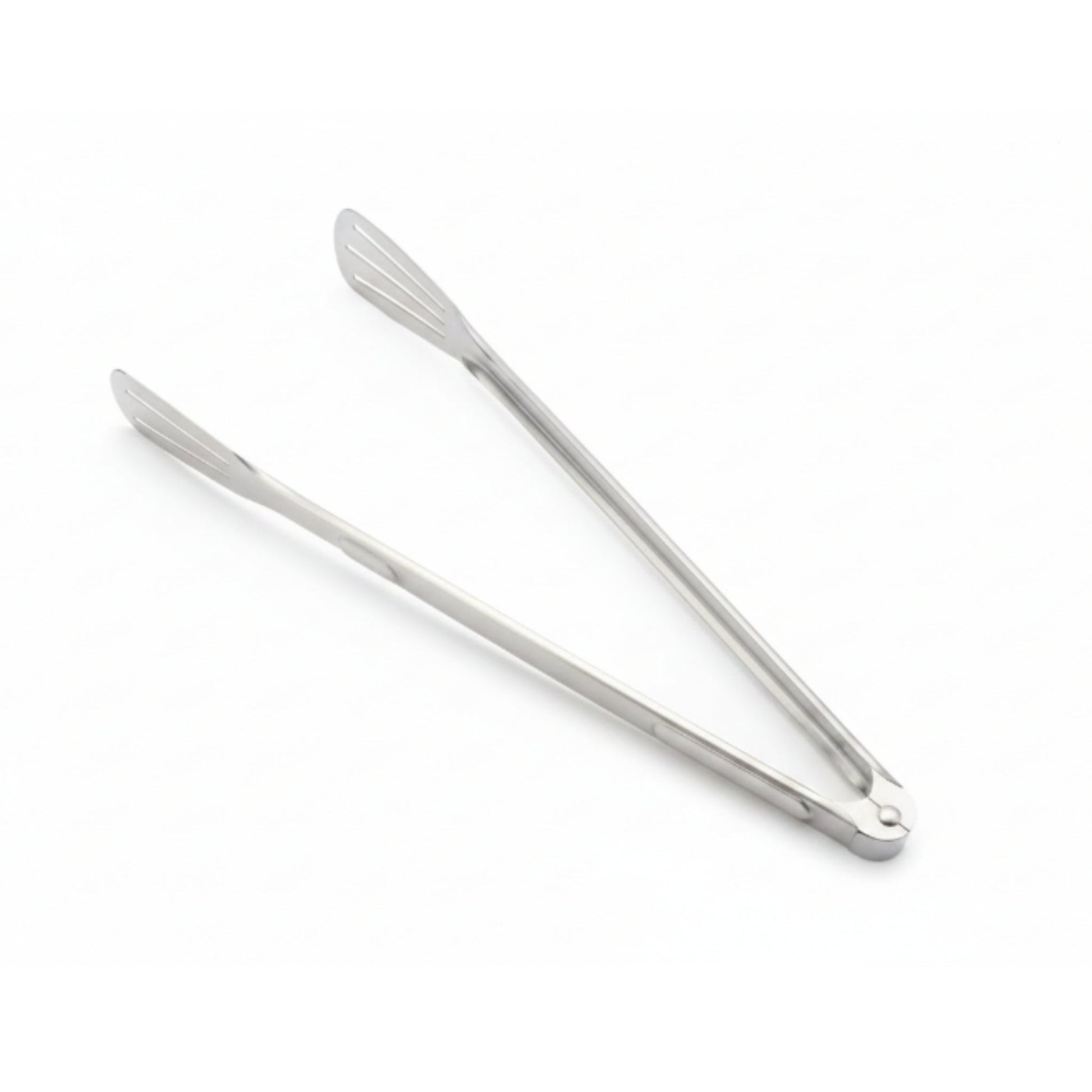 Silver Stainless Steel Tong On White Background