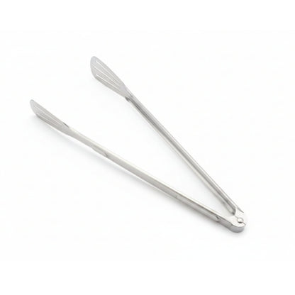 Silver Stainless Steel Tong On White Background