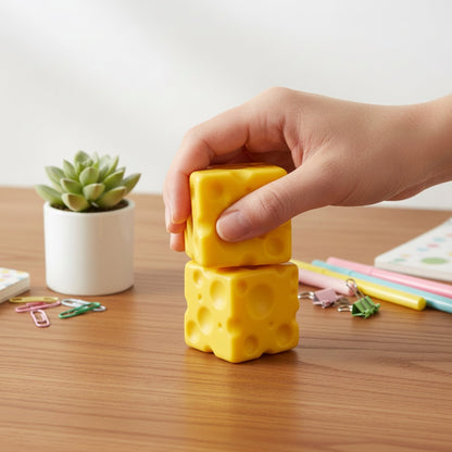 Slow Rising Cheese Squishy Toy – Soft Squeeze Sensory Toy