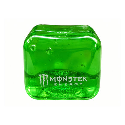Green Slow Rising Monster Needoh Cube Soft Squeeze Stress Relief Fidget Toy 4.5cm On White Background