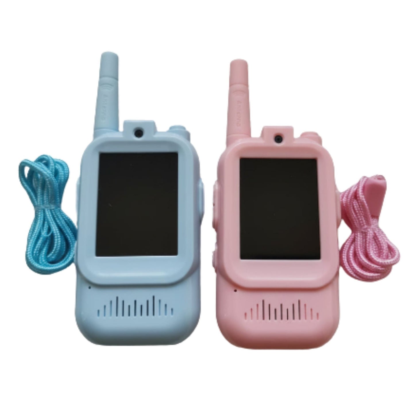 Smart Walkie Talkie with Video Call Pink And Blue On A White Background