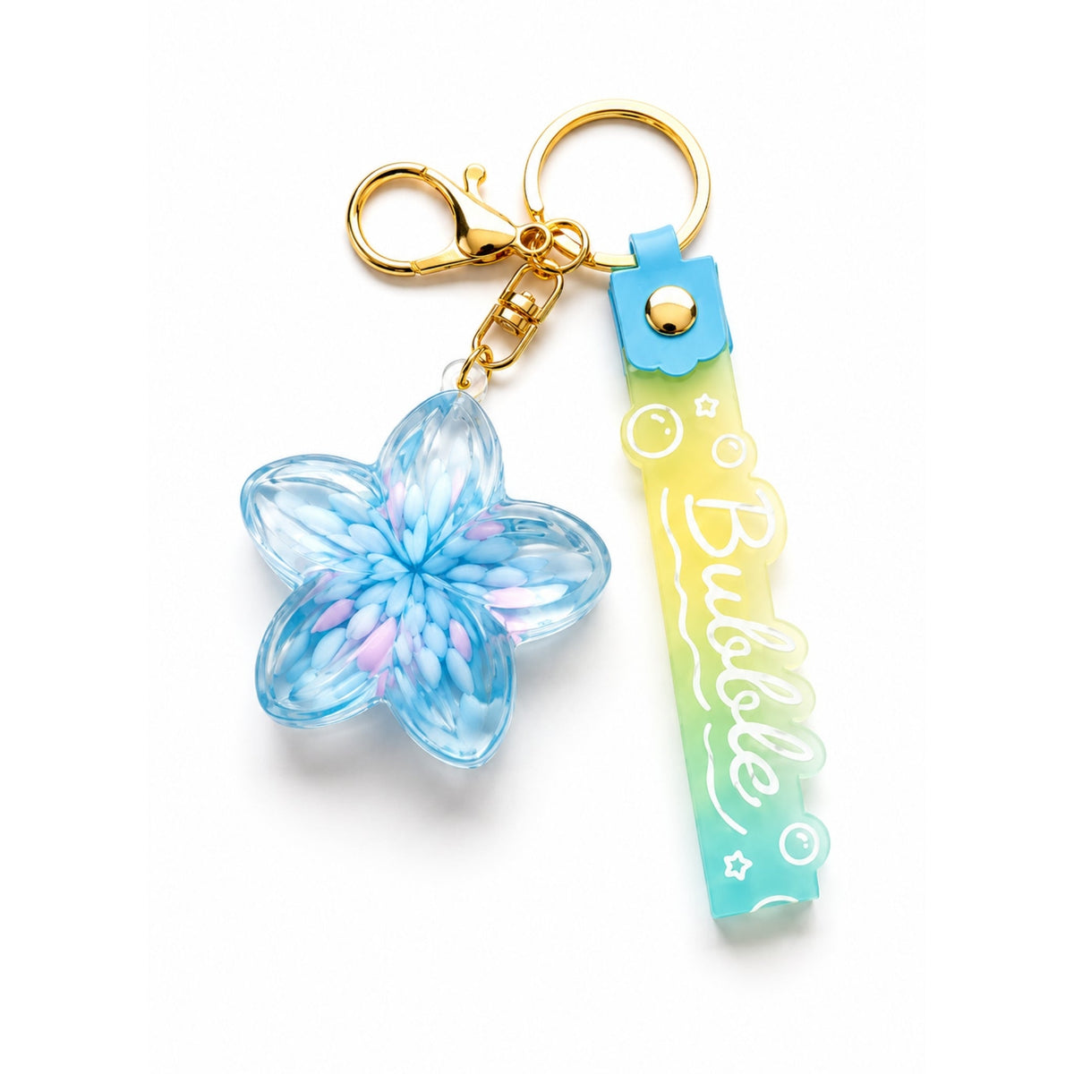 Solid Flower Bubble Keyring – Bubble Sensory Fidget Toy with Keychain