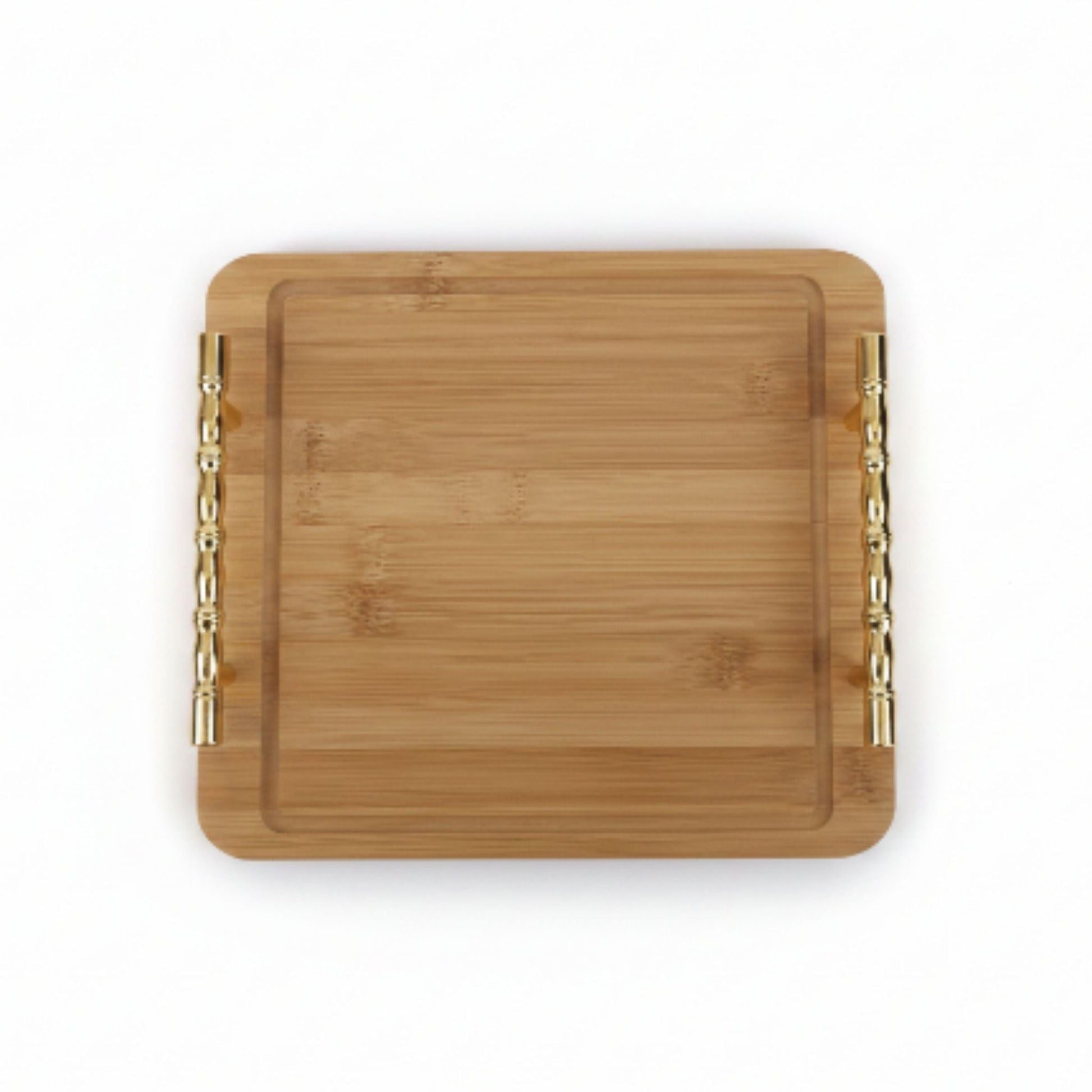 Square Cake Dome With Gold Handle