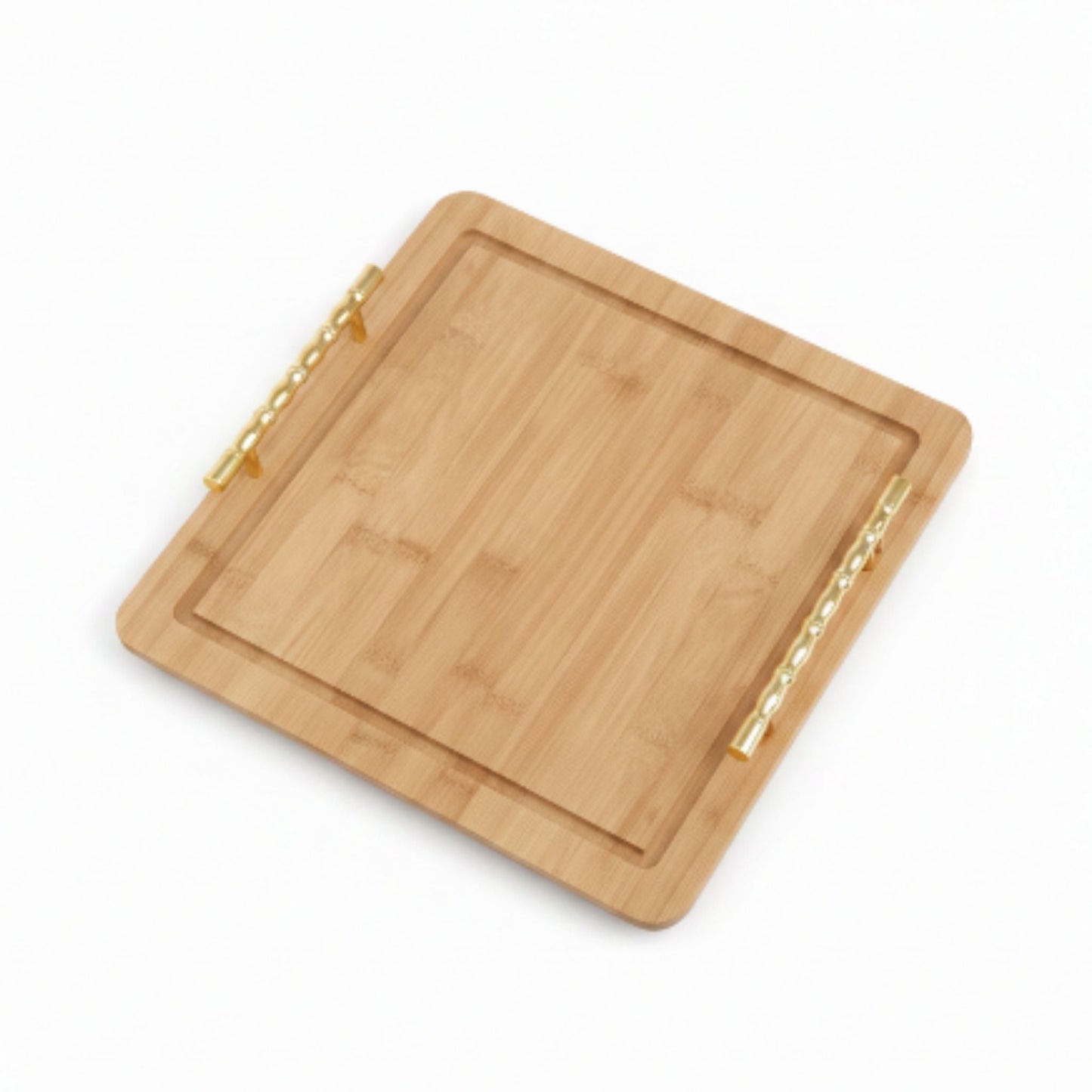 Square Cake Dome With Gold Handle