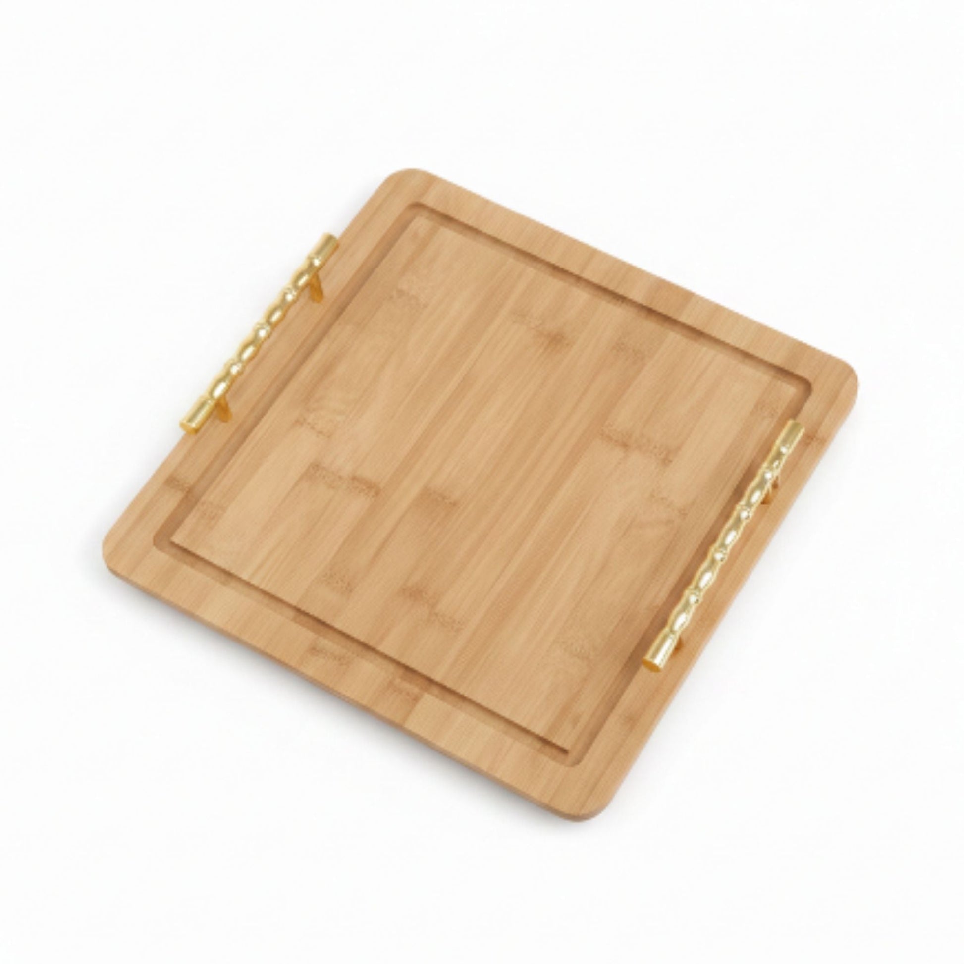 Square Cake Dome With Gold Handle