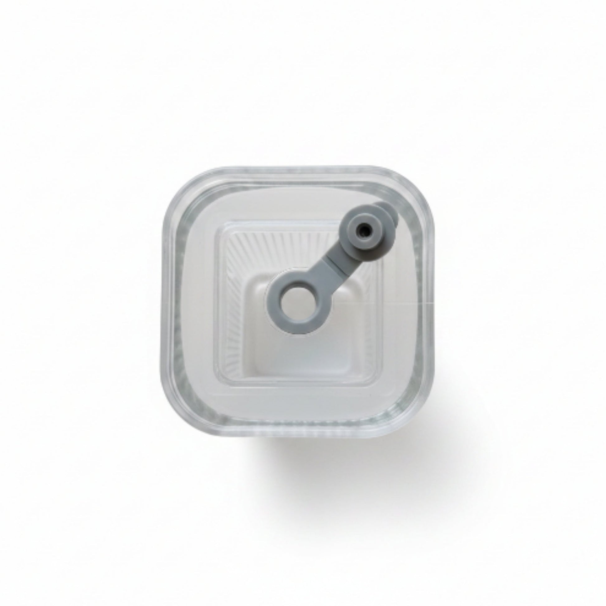 Square Glass Can With Handle, Plastic Lid & Straw 380ml - Hammered