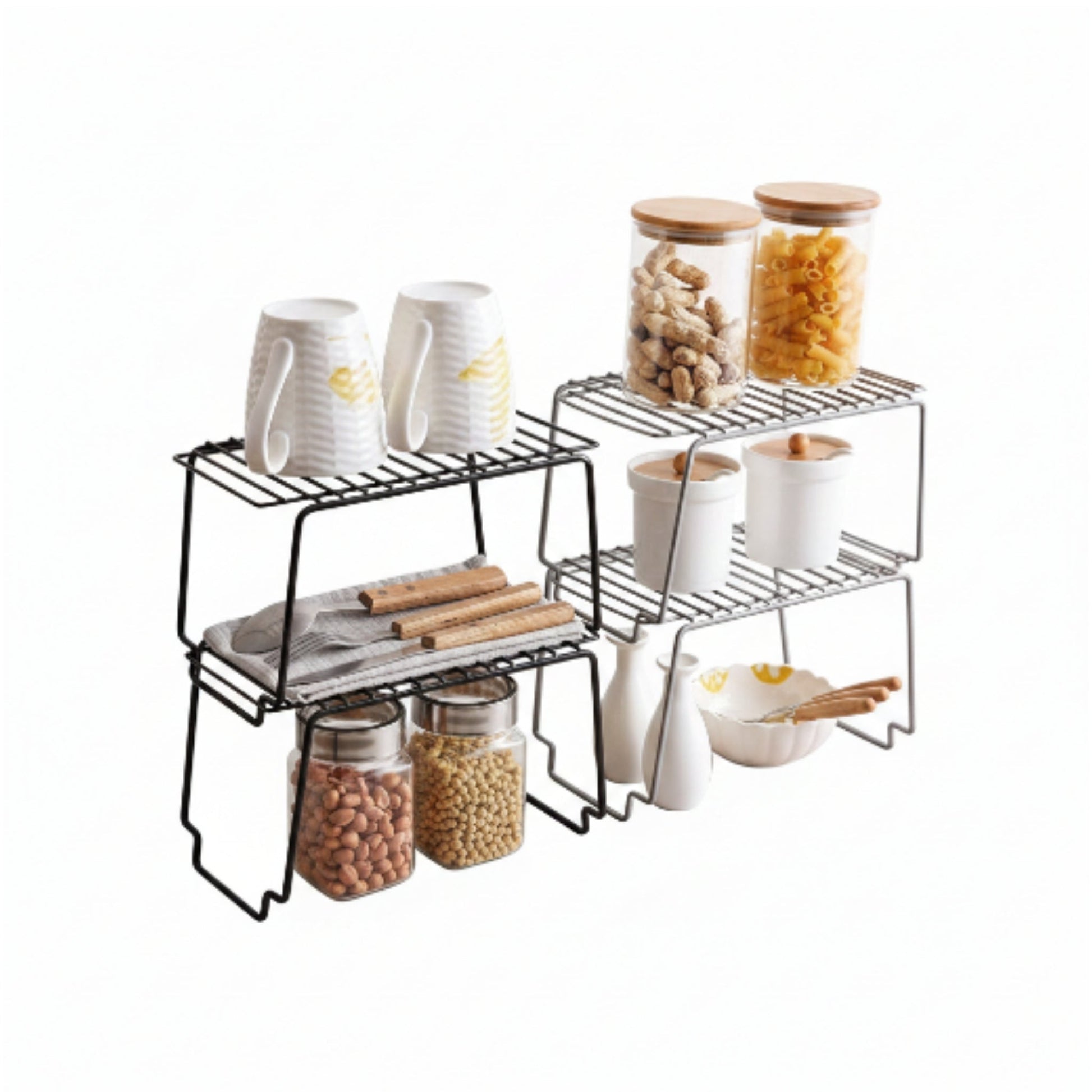 Multi-Purpose Stackable Shelf Organizer for Home Storage