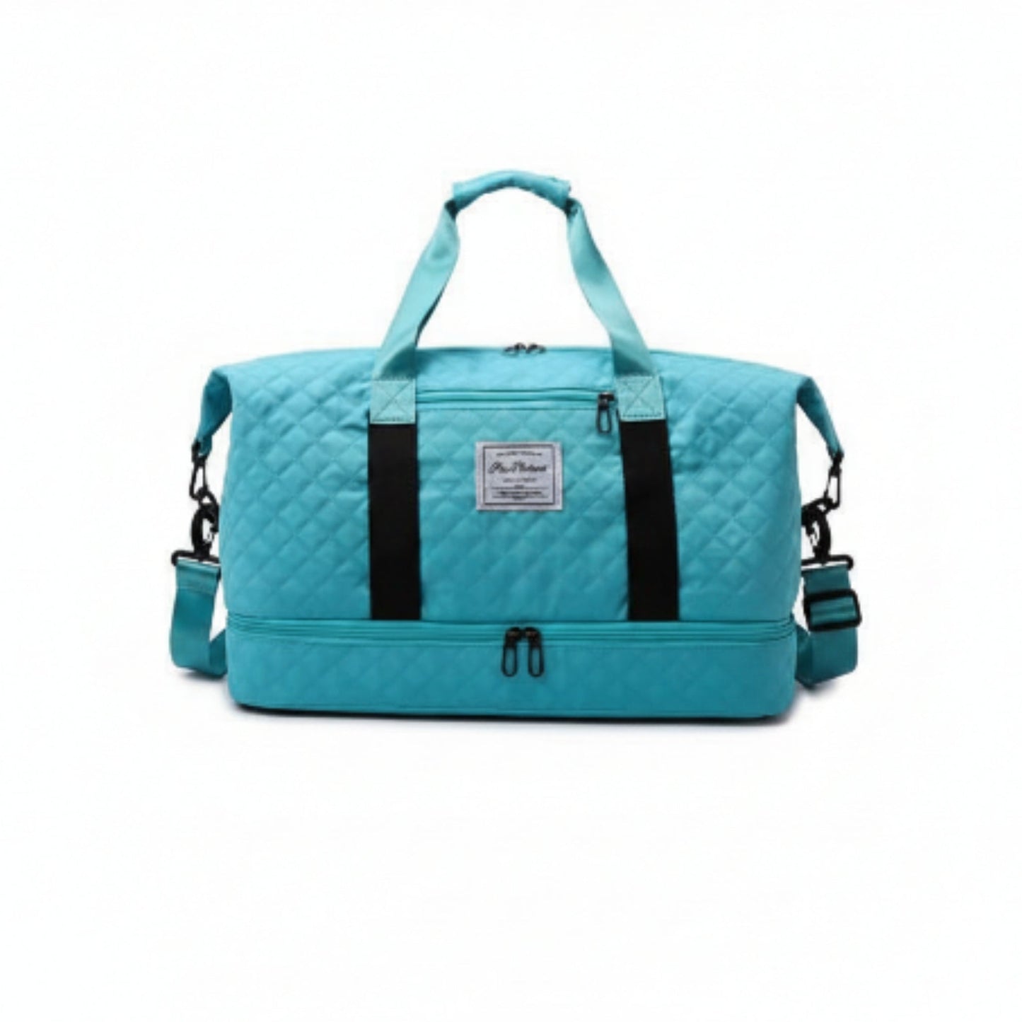 Stitched Travel Duffle Bag – Durable Canvas Weekend & Gym Luggage Bag Turq