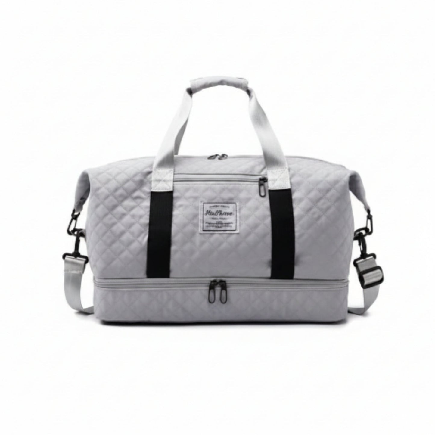 Stitched Travel Duffle Bag – Durable Canvas Weekend & Gym Luggage Bag Grey