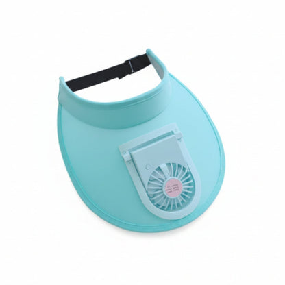 Sun Visor with rechargeable fan