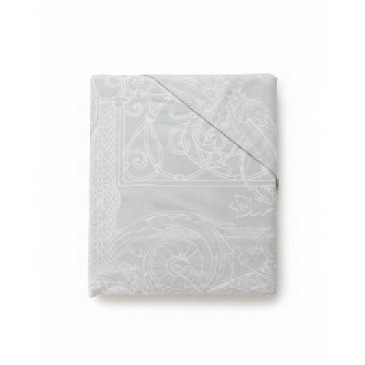 Super King Duvet Cover Set - 100% Cotton - Grey Damask