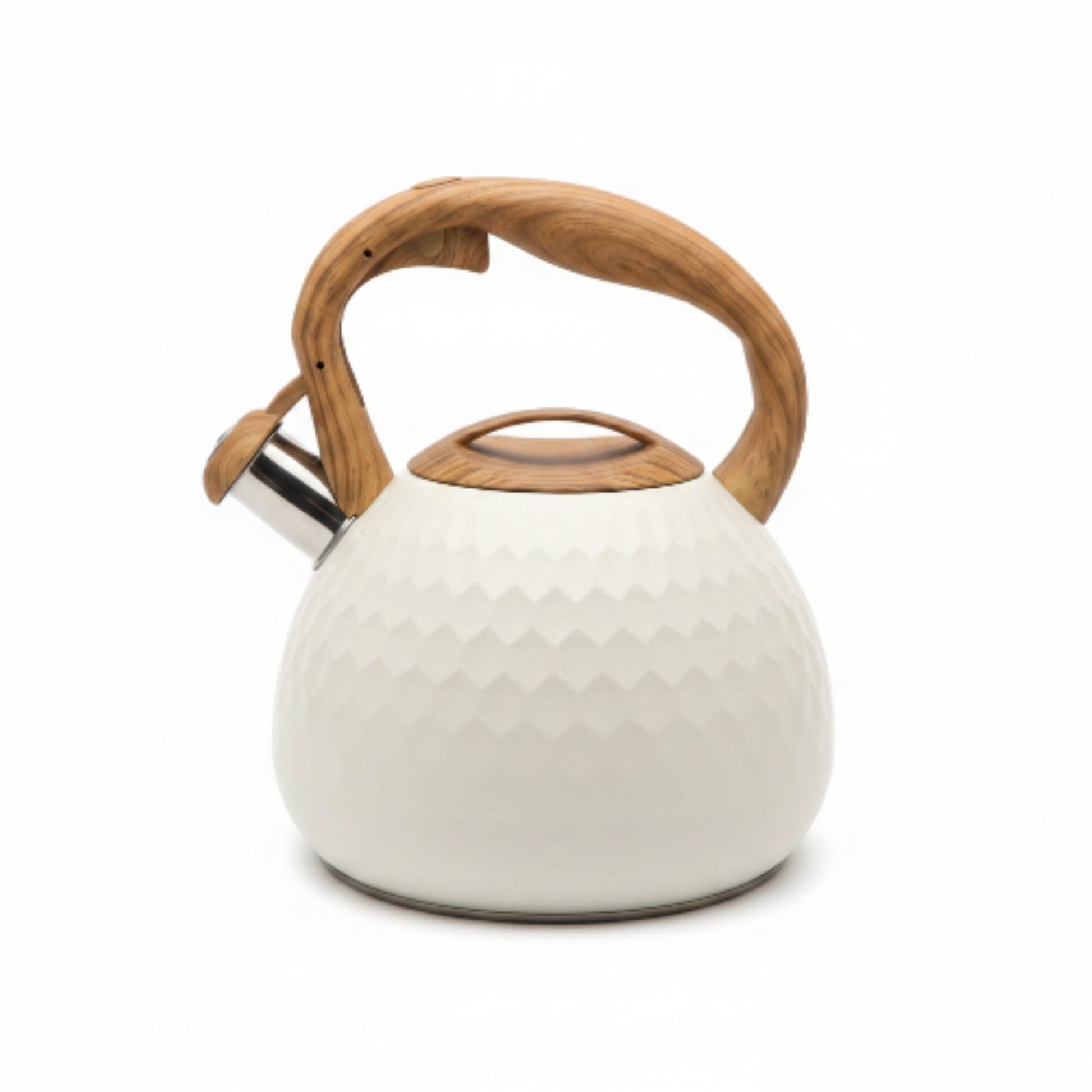 Takmehome 3L Stove Top Whistling Kettle - Cream