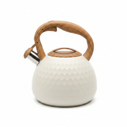 Takmehome 3L Stove Top Whistling Kettle - Cream