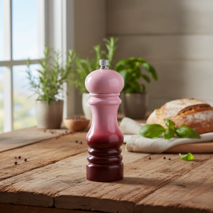 Takmehome Manual Salt & Pepper Grinder | Adjustable Ceramic Spice Mill - Pink & Maroon