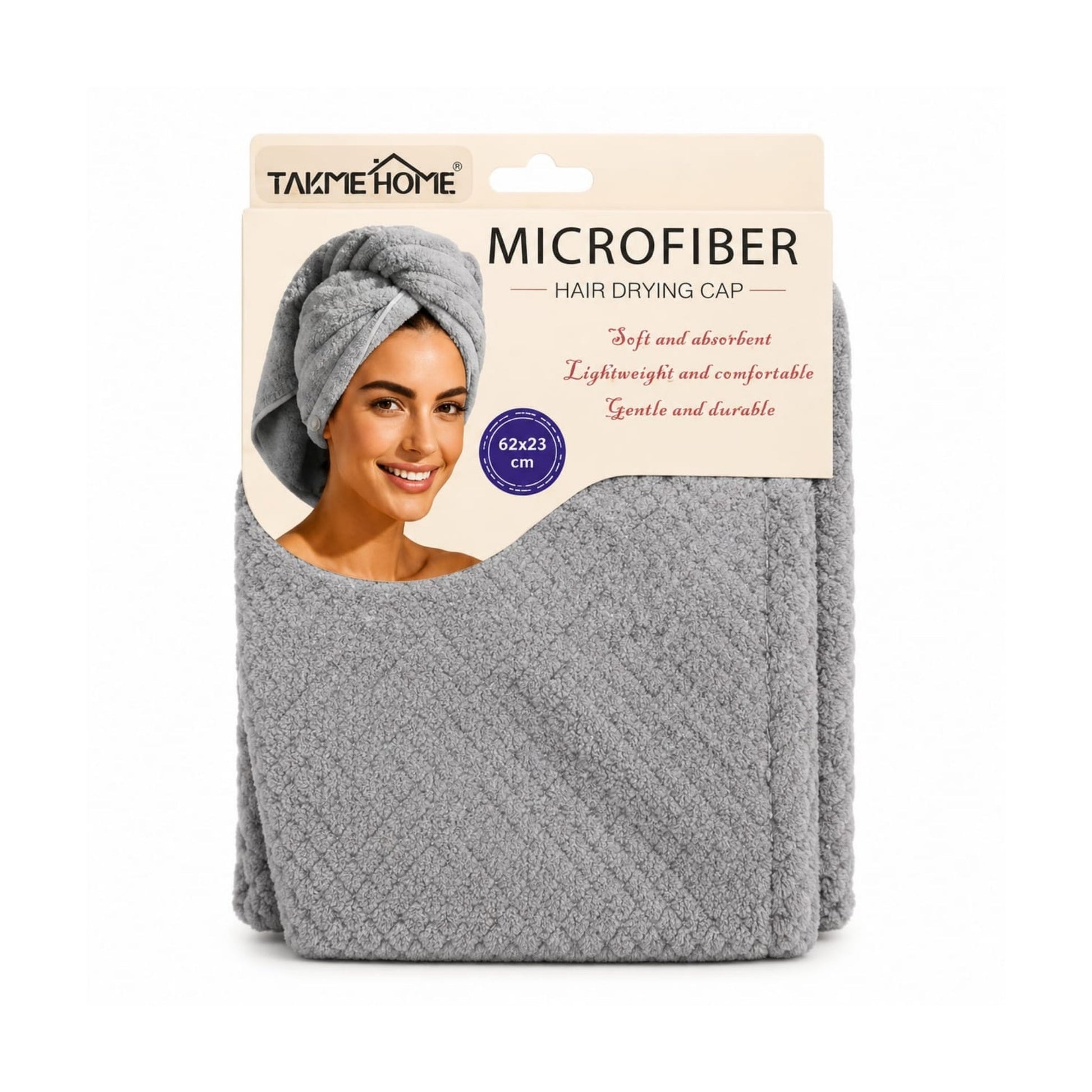 Takmehome Microfibre Hair Drying Cap – Quick Dry Hair Towel Wrap for Women & Girls