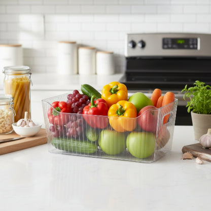 Takmehome Transparent Ribbed Organizer Storage Box - Large